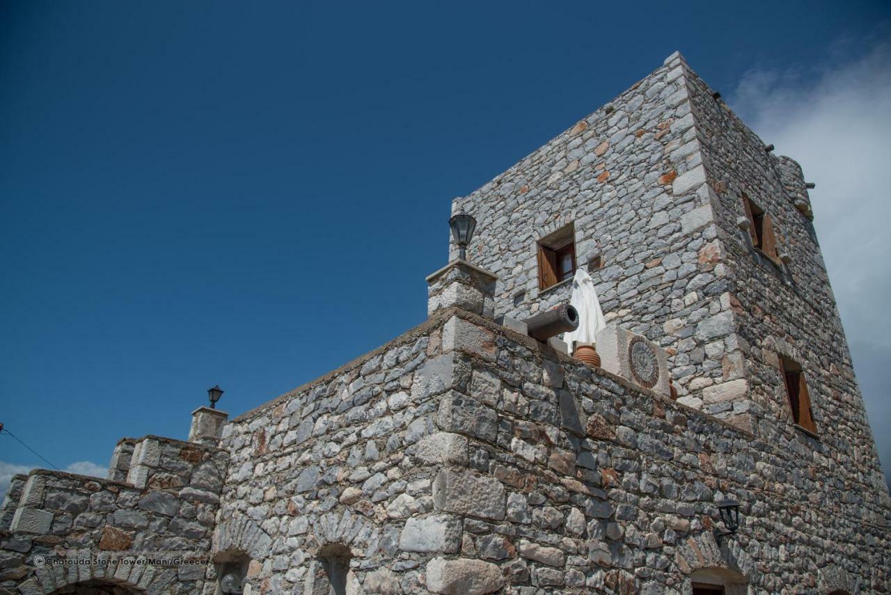 Ferienwohnung Charouda Stone Tower Pírgos Dhiroú Exterior foto